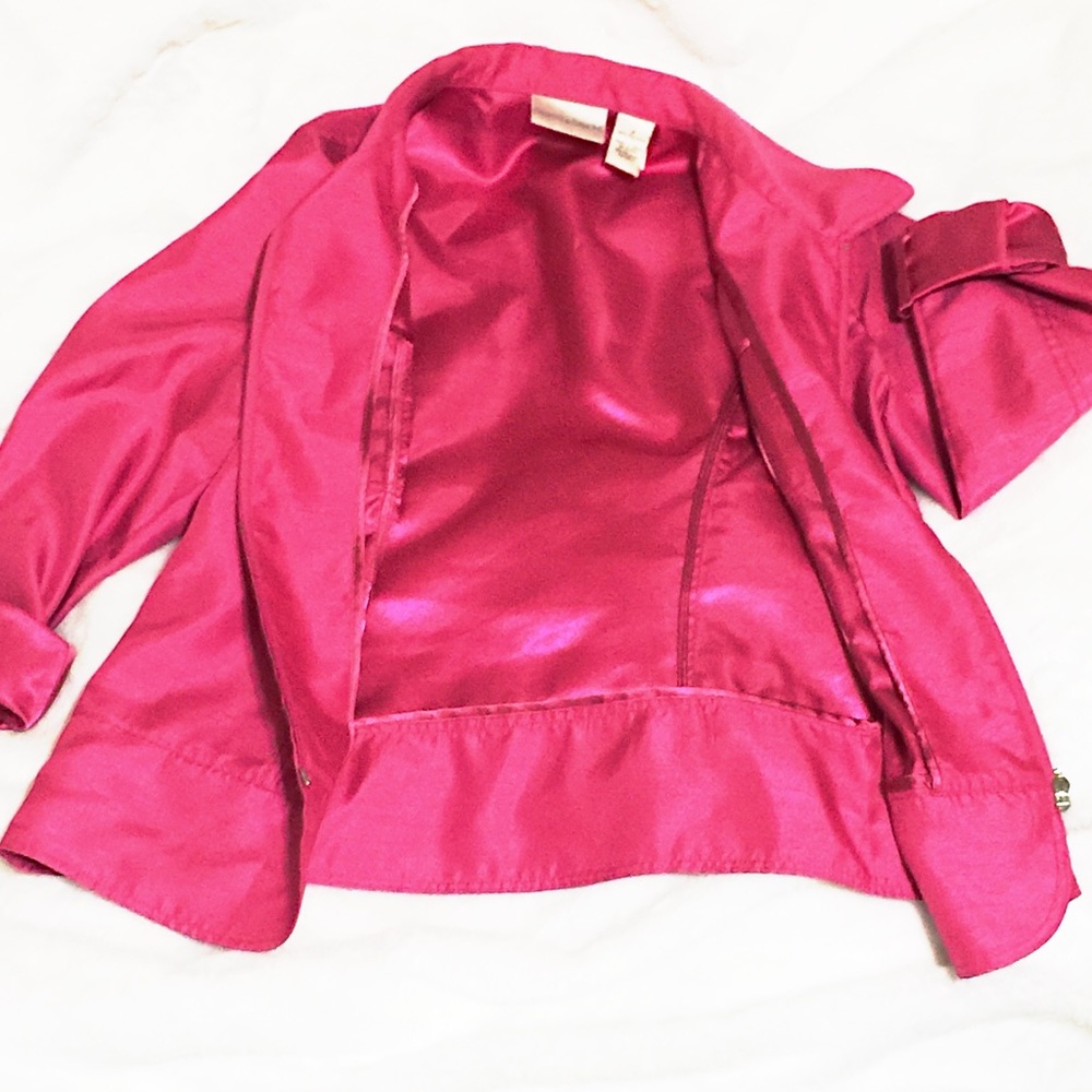 Women’s Pink Zip Up Fancy Sporty Jacket & Pink Top - Picture 2 of 8